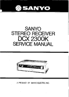 Sanyo DCX-2300K - Service Manual 